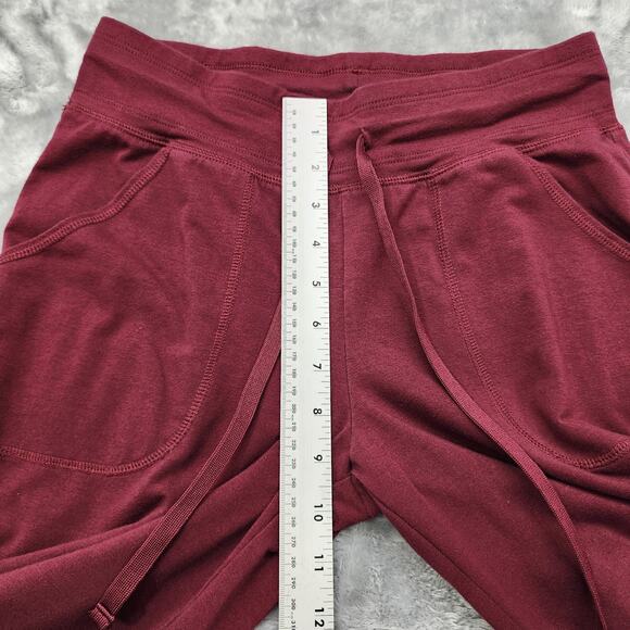 Athletic Works Pants Womens XS Red Wine Burgundy Core Knit Drawstring Straight - Picture 8 of 11